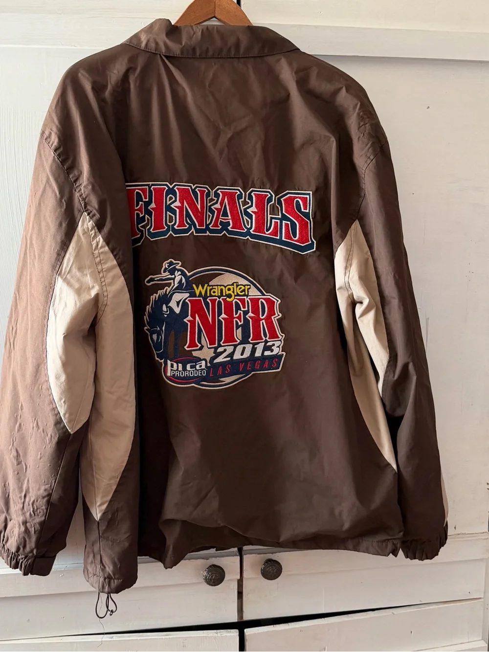 Retro Vintage Wrangler NFR FINALS 2013 PRCA Pro Rodeo Las Vegas Jacket XL